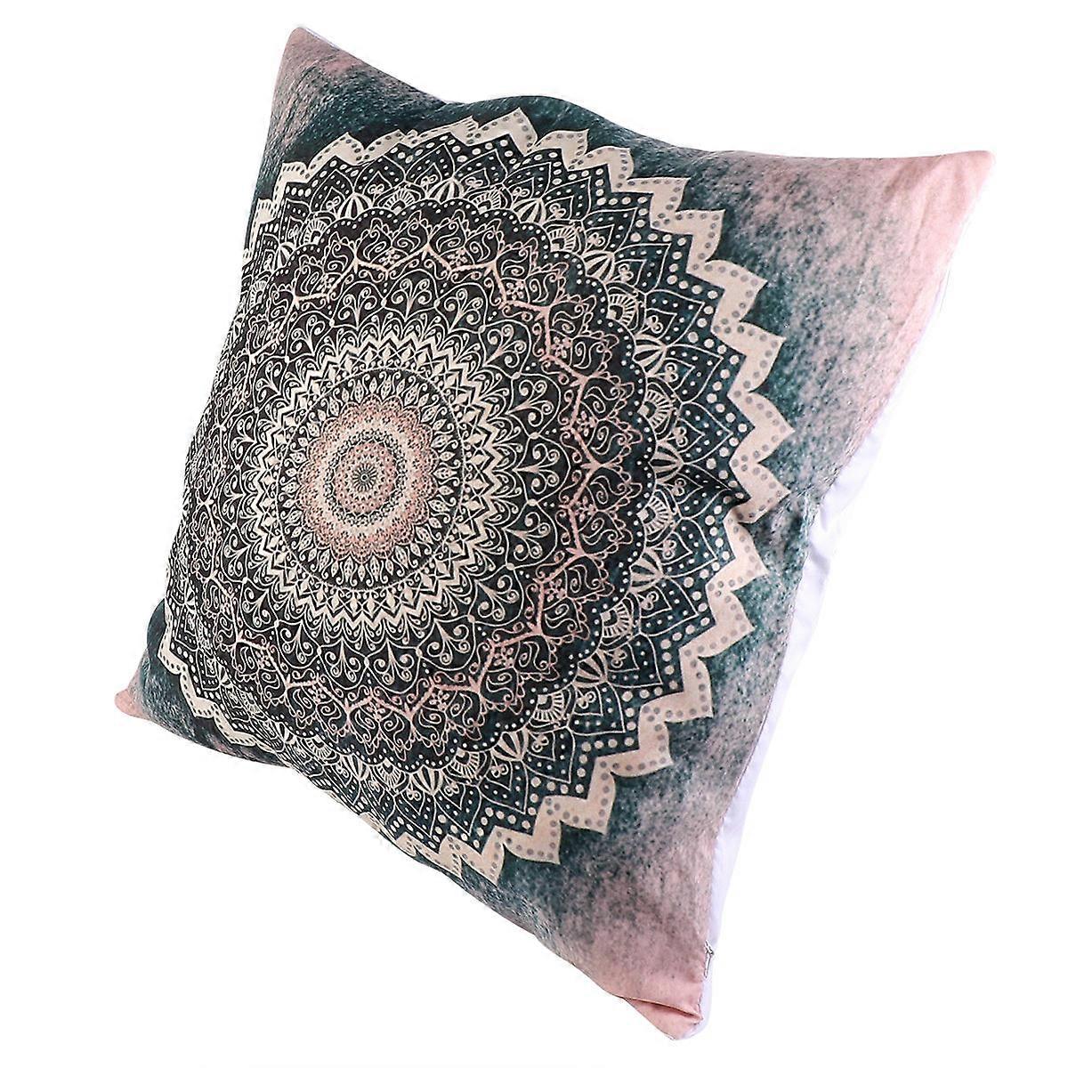 Multi-Colored Ethnic Style Pillowcase Square Sofa Decor 45x45cm Velure Material 1Set