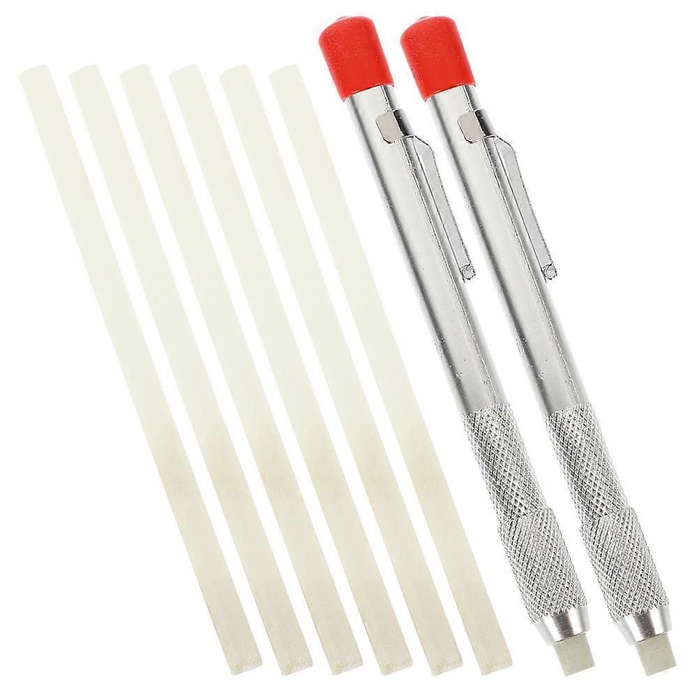 Soapstone Marker Pen Holder for Welding Work 1Set with Replacement Refills