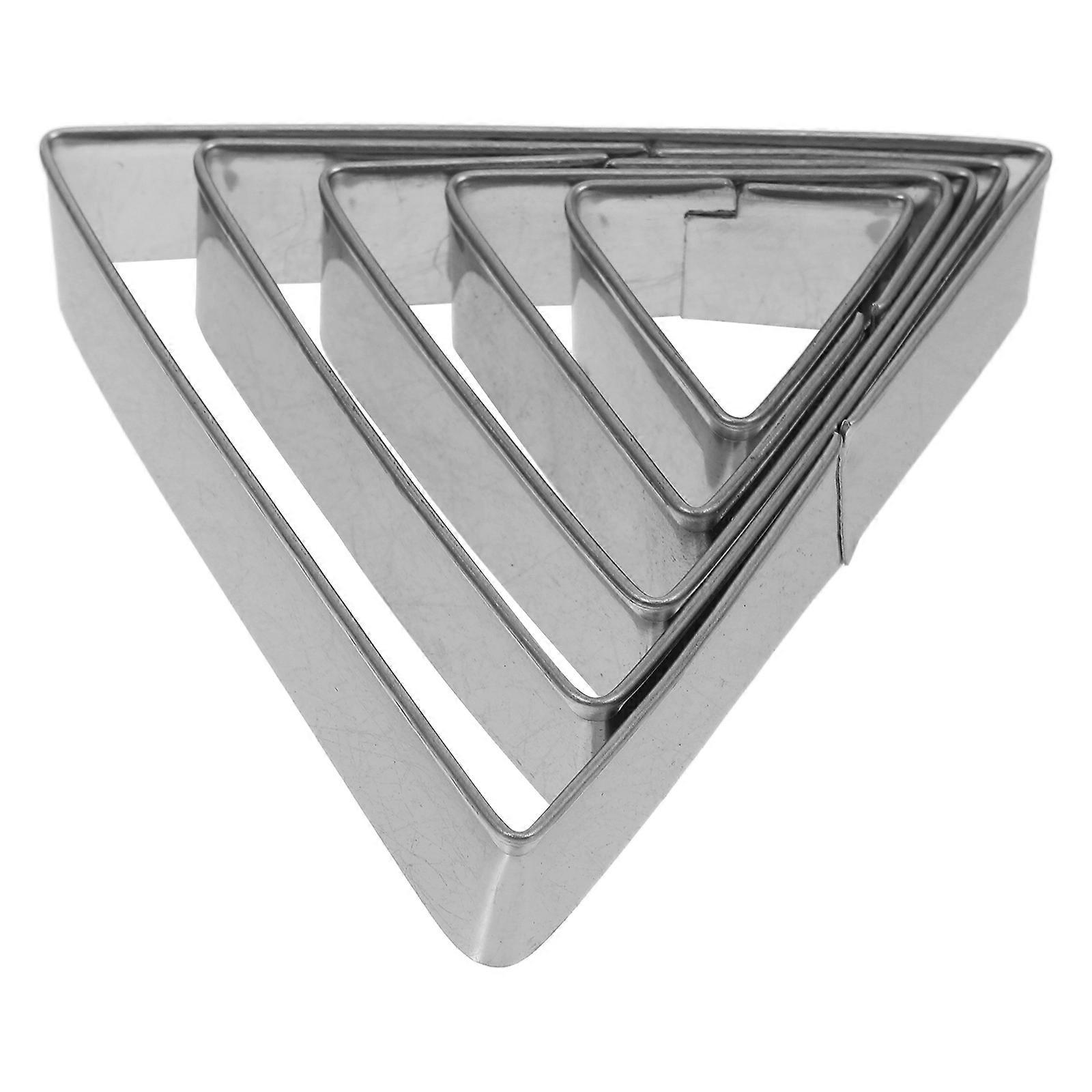 5Pcs Stainless Steel Biscuit Cutter for Cake Decoration Triangle Shape