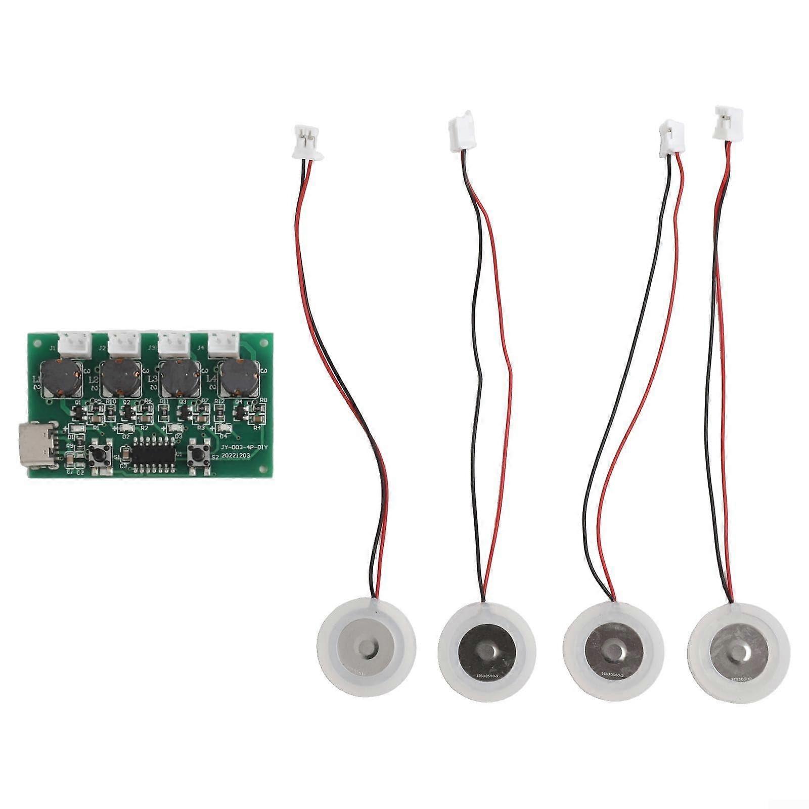 5V DIY Humidifier Kit with Mist Maker Module and Microporous Atomizer Plate for Multiple Spray Modes