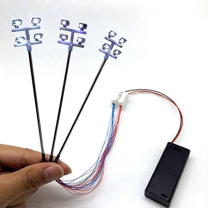 2Pcs HO Scale 1:100 Lighting Tower Model Layout Lamppost Garden/Stadium Lights