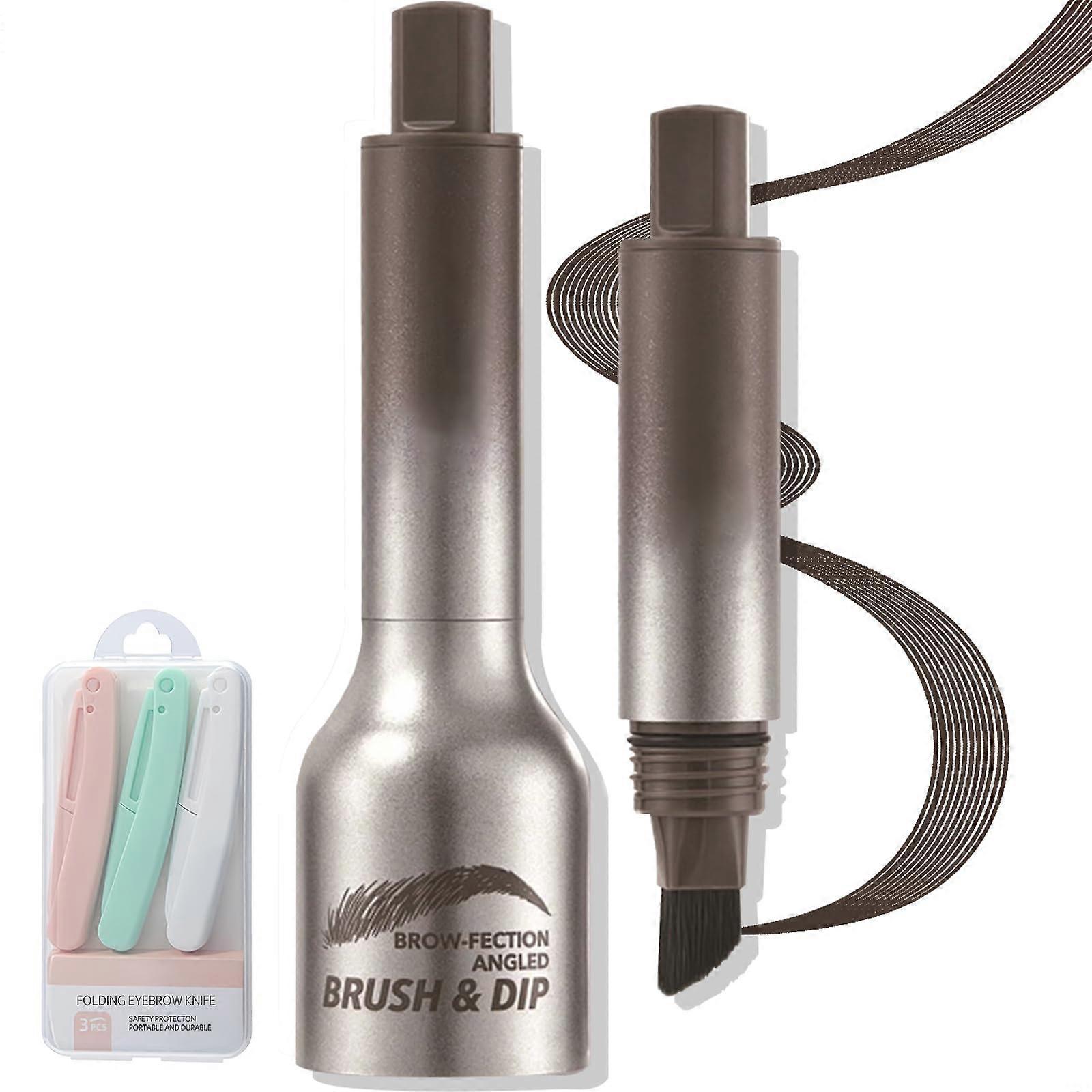 Eyebrow Pen Taupe Waterproof Sweatproof QuickDry Microblading with Precise Hairlike Strokes