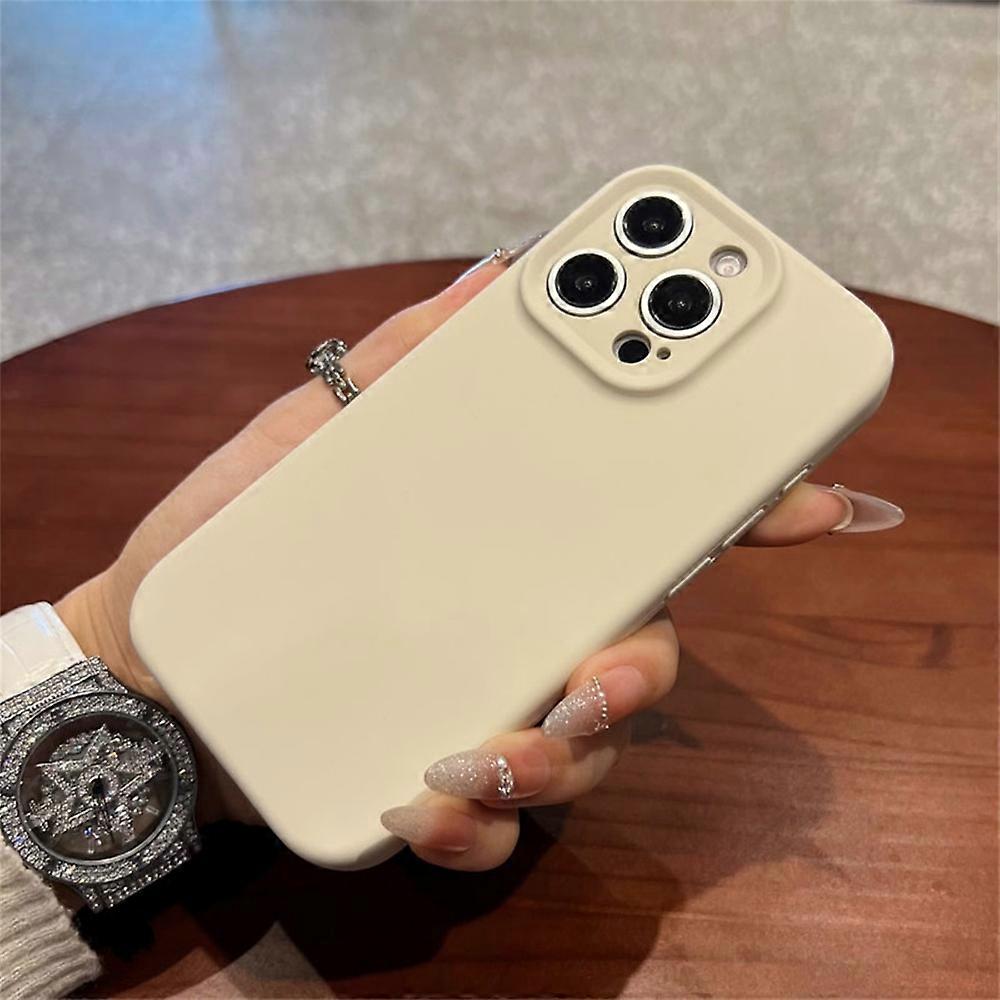 For iPhone 13 Pro Case Precise Cutouts Liquid Silicone+PC Shockproof Phone Cover