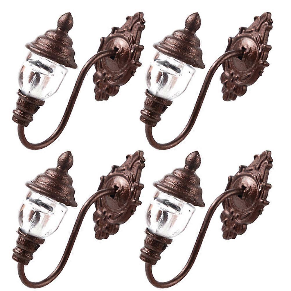 4pcs Mini Simulated Yard Lights Model Table Lamp Decorations