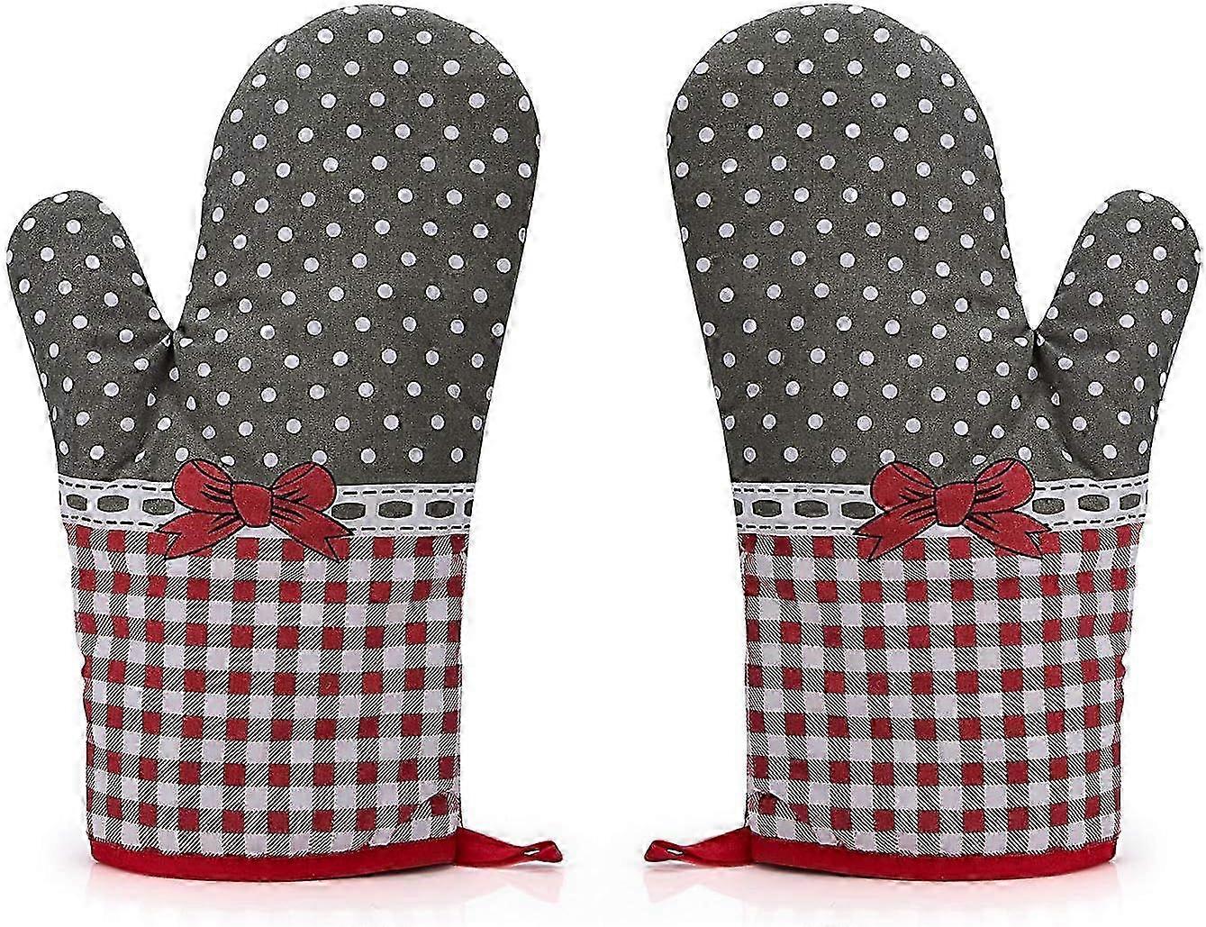 Oven gloves, thickened heat resistant baking gloves