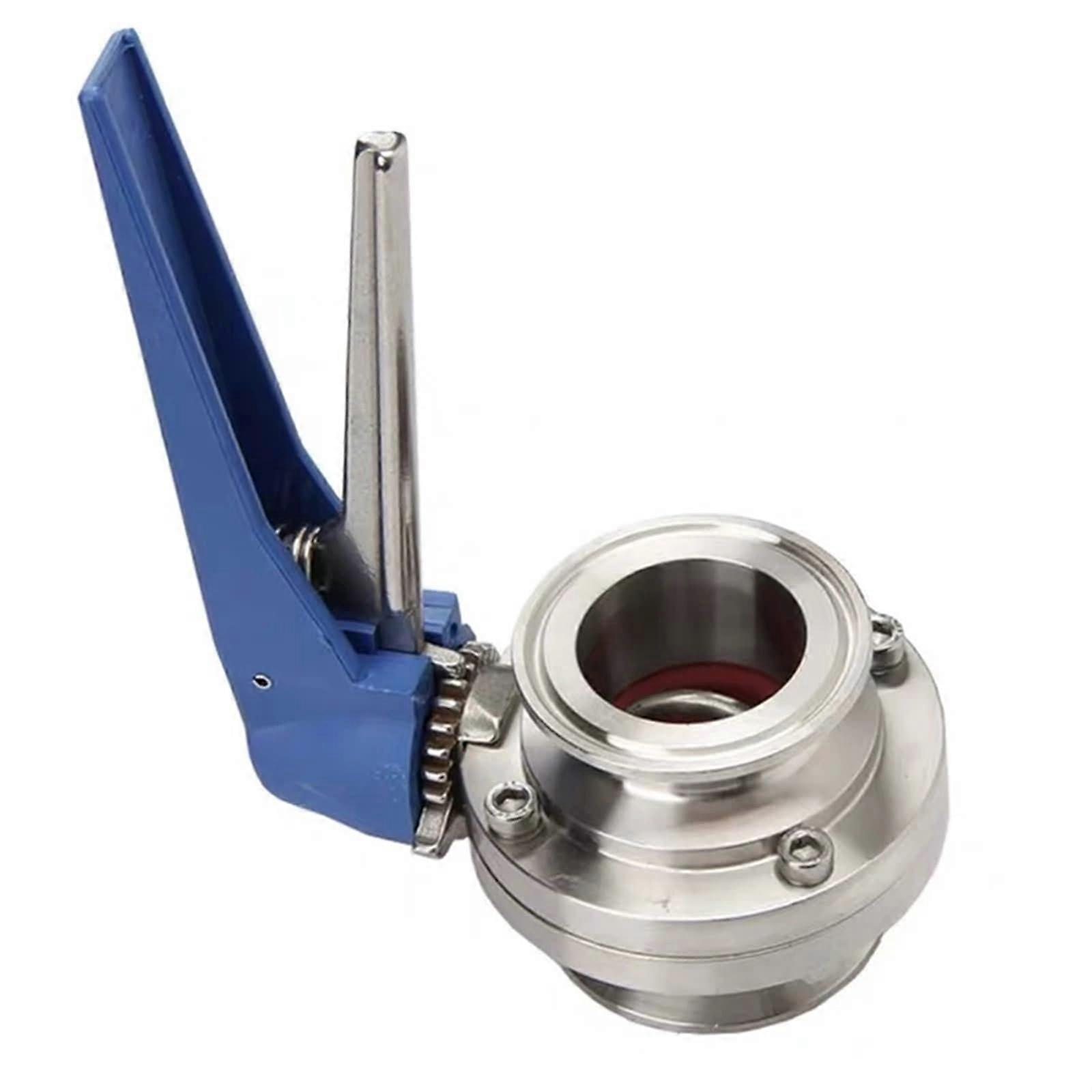 3/4 Inch S304 Stainless Steel Tri Clamp Sanitary Valve, Quick Flow Control, Squeeze Trigger 1Pc