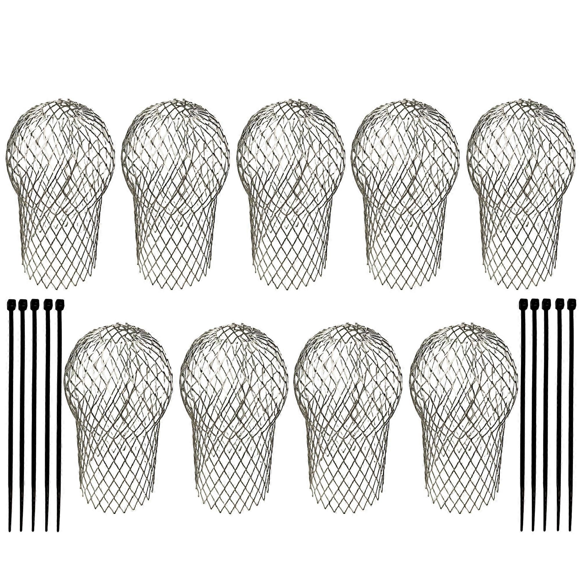 9 Packs Aluminum Gutter Guard Strainer 3.54 Inch Leaf Filter Prevent Downspout Blockage