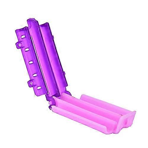 45pcs Purple Pink Hair Rollers Set with Quick Expand Foldable Curlers for DIY Styling