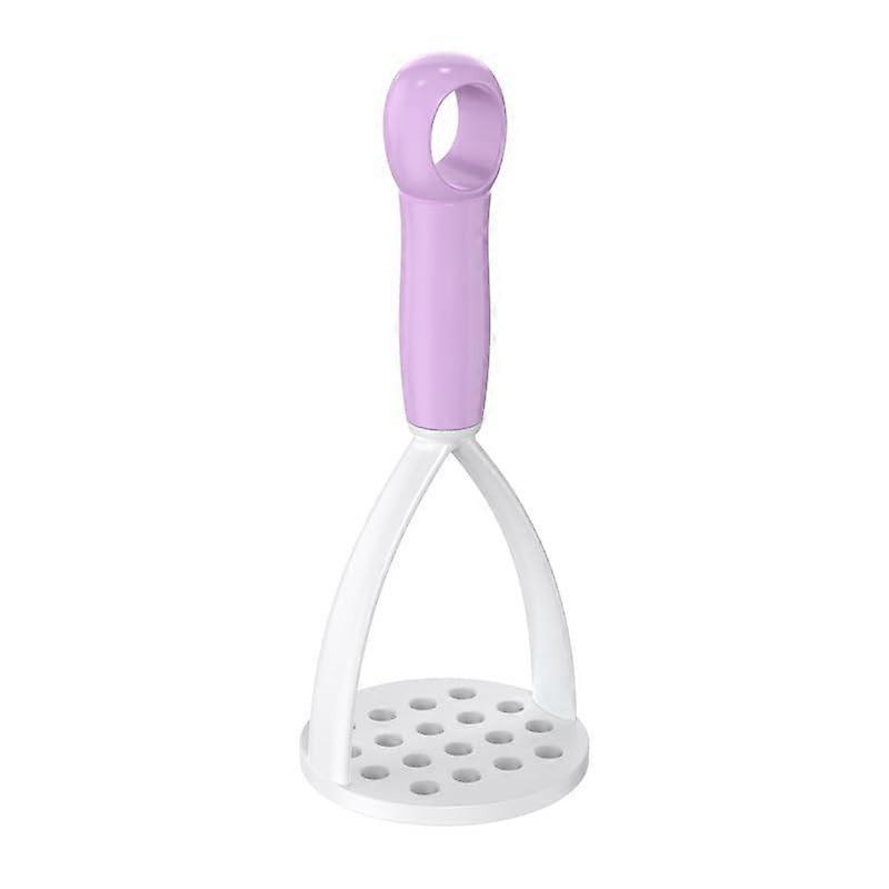 Mini Potato and Avocado Masher Compact Kitchen Tool with Hookable Handle Dishwasher Safe Purple