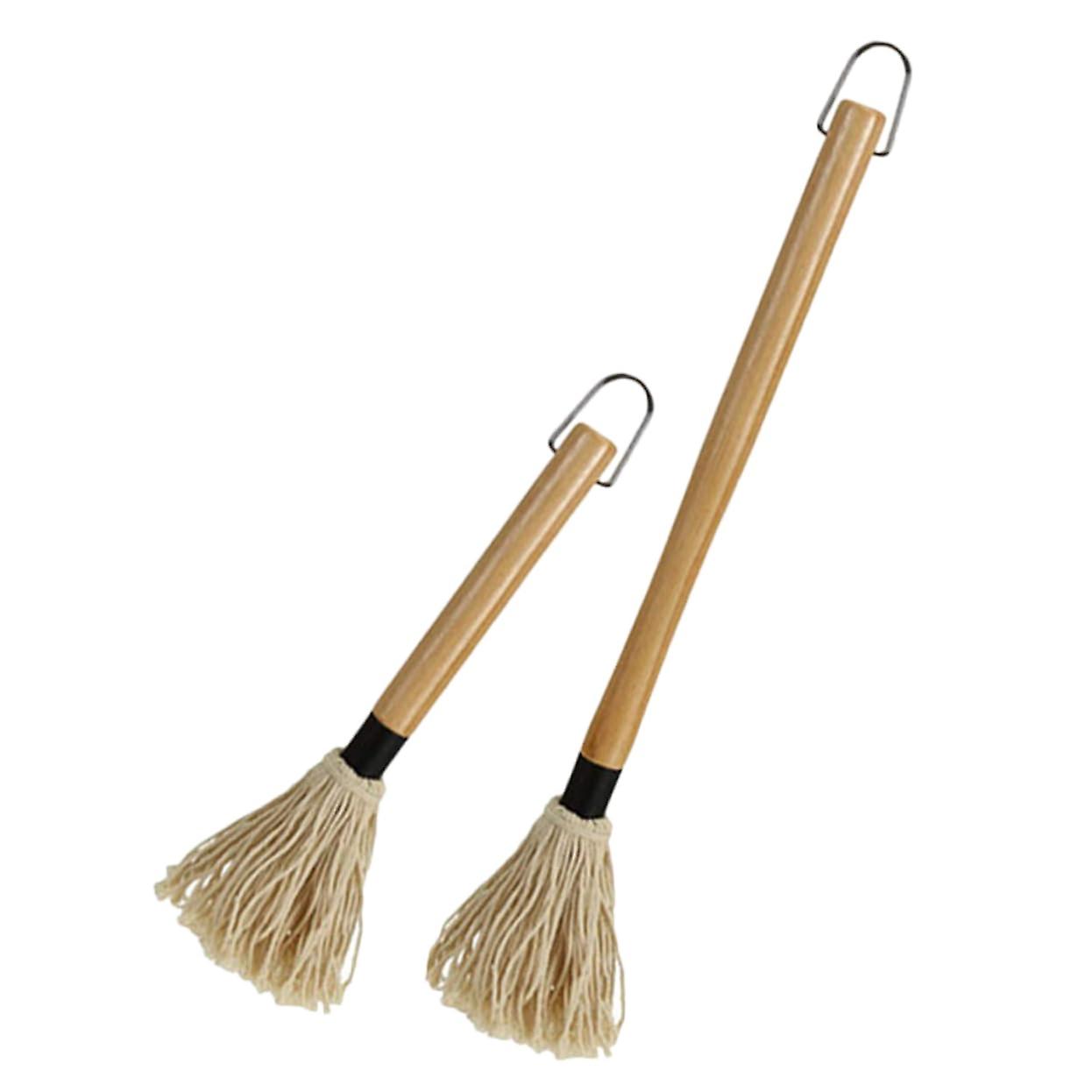 2pcs Cotton BBQ Basting Mop Grill Brush for Efficient Roasting Baking and Marinade