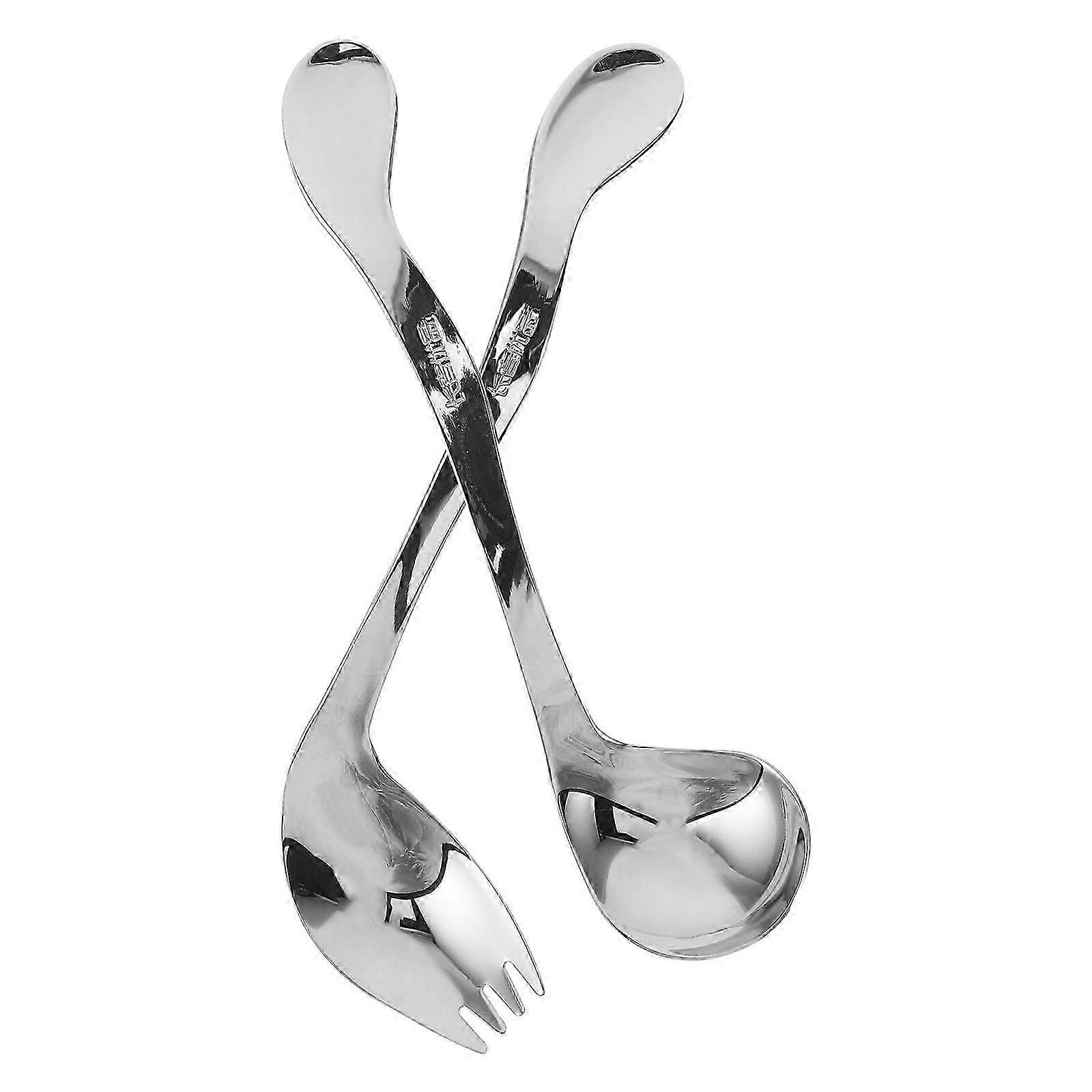 2pcs Angled Spoon Fork Set Ideal Self Eating Feeding Assist Tableware for Disabled Elderly Patients 