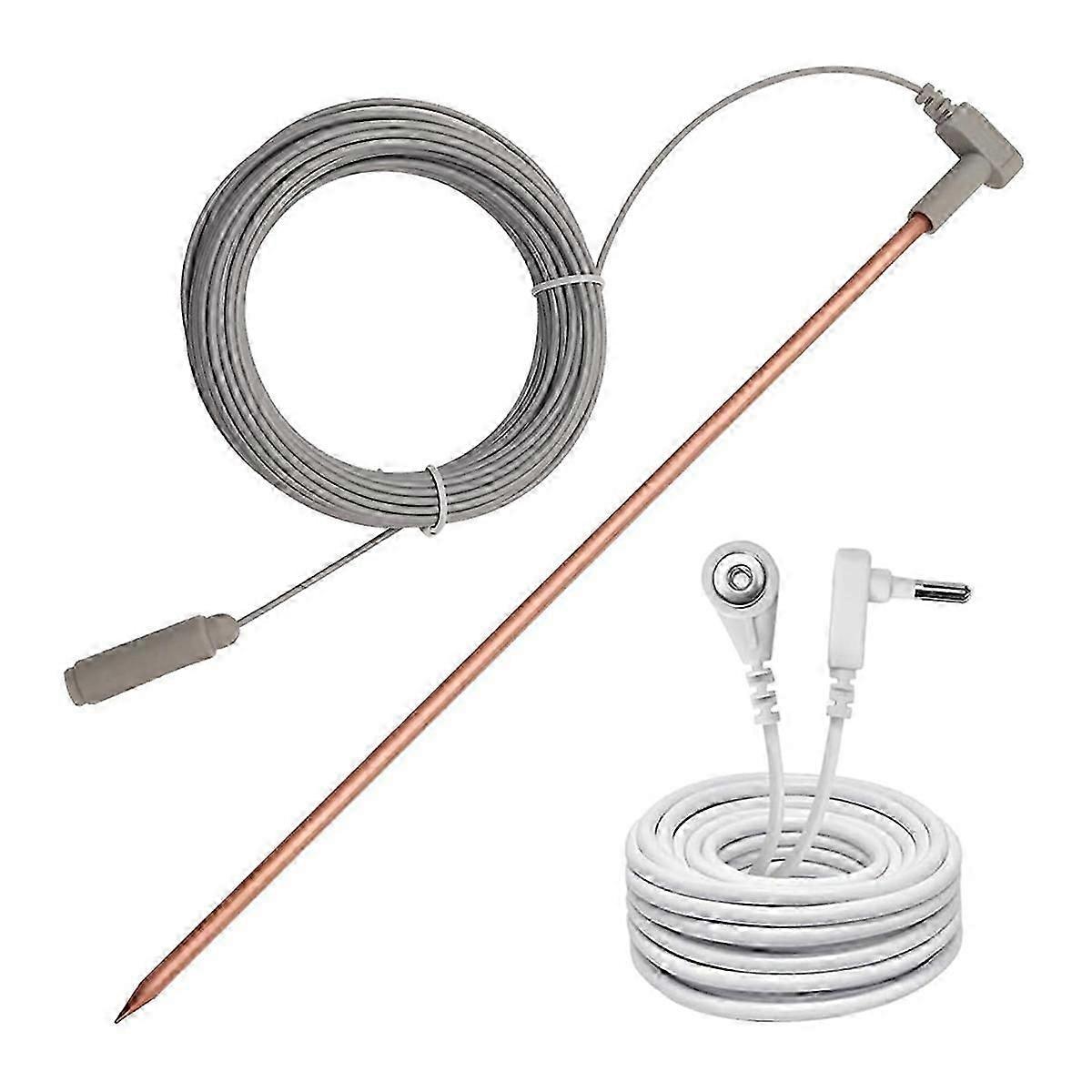 Copper Grounding Rod 40ft Ground Cord Portable Grounding Kit for Earthing