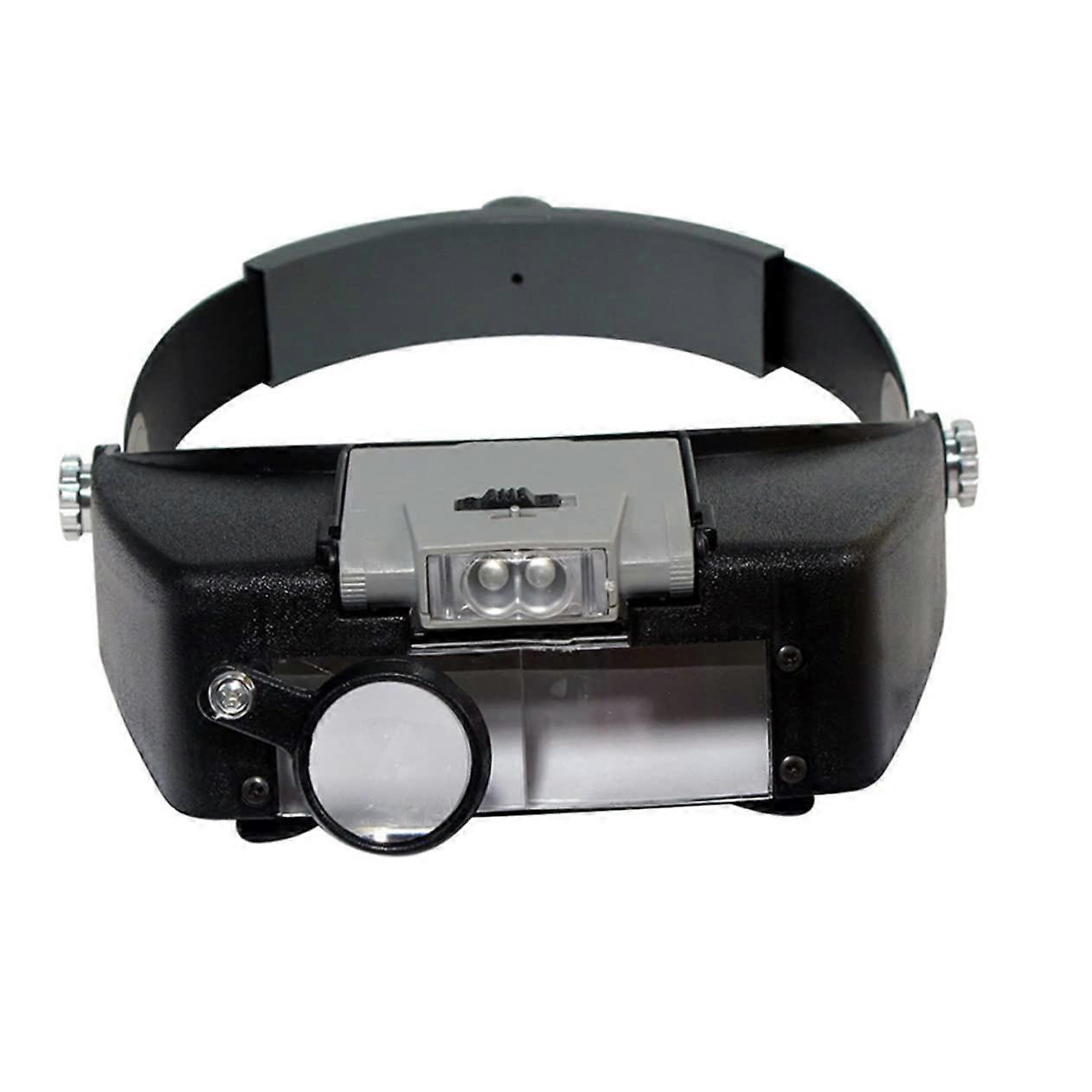 Head Mounted Magnifier with  Transparency Lens for Glasses and Clock , Adjustable Lightweight Fit