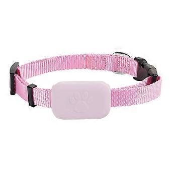 GPS Pet Tracker Smart Dog Collar with RealTime Tracking Waterproof Adjustable Pink