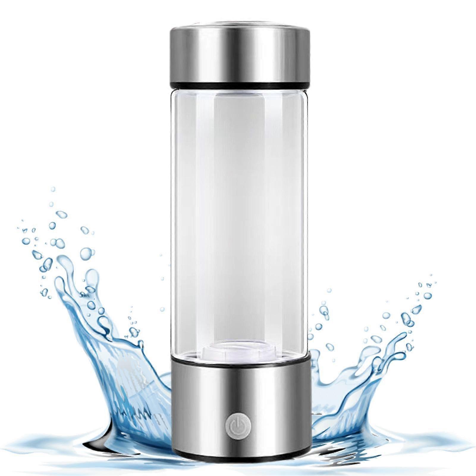 Hydrogen Water Bottle 420ml USB Rechargeable LeakProof Cup with SlipResistant Base for Camping