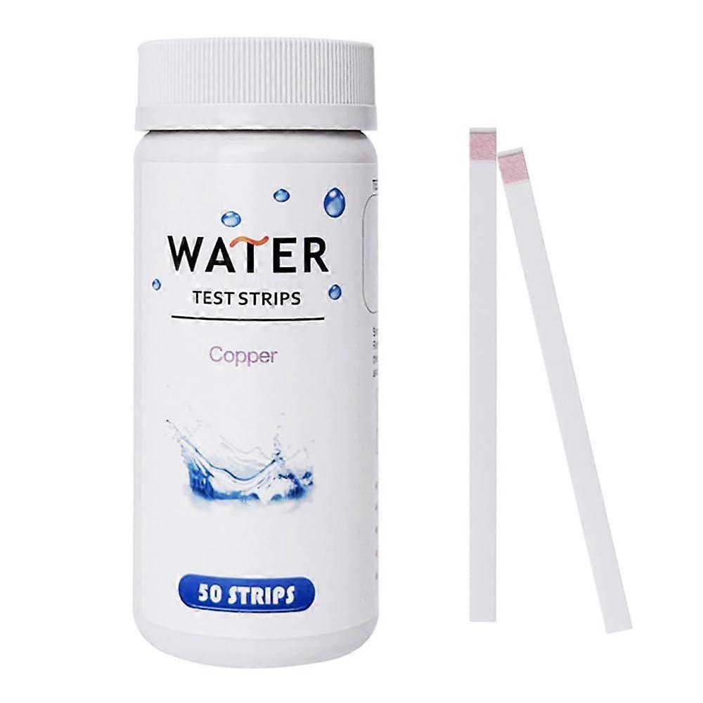 50 Pack Copper Test Strips for Drinking Water Aquarium Pool, Fast SixLevel Precision Reading