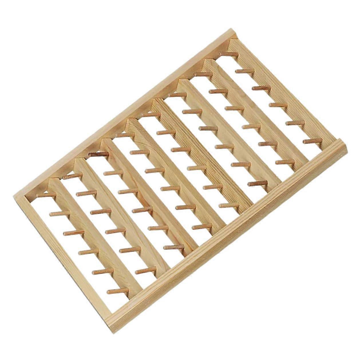 Wooden Thread Spool Holder Rack for Sewing and Embroidery, Durable MultiSpool Organizer Stand