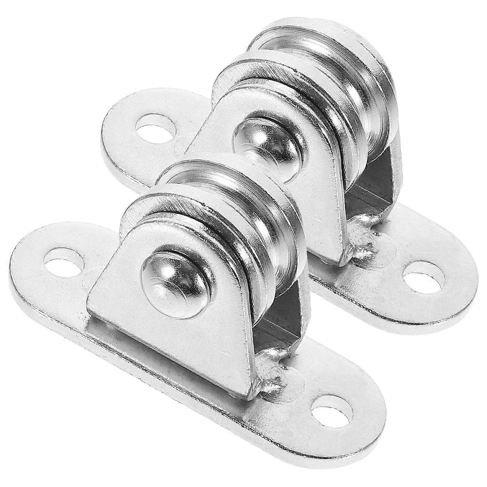 Pulley Block Set Fixed Pulley for Lifting Function with 10Pcs Single Pulleys