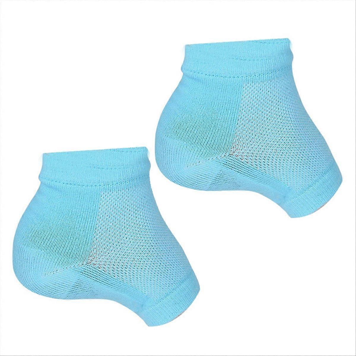 1 Pair Height Increase Socks Gel Heel Pad,Blue