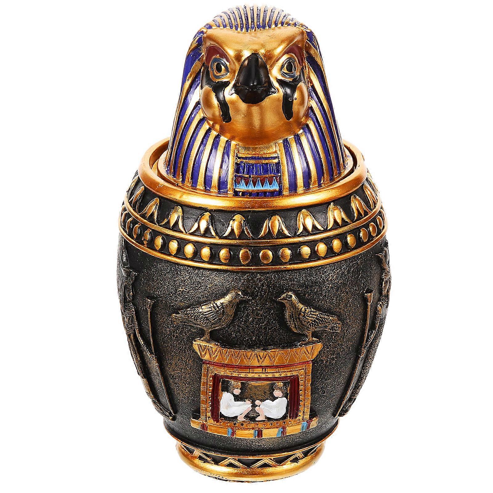 Pet Cremation Urn Egypt Style Resin Ash Container for Memorial