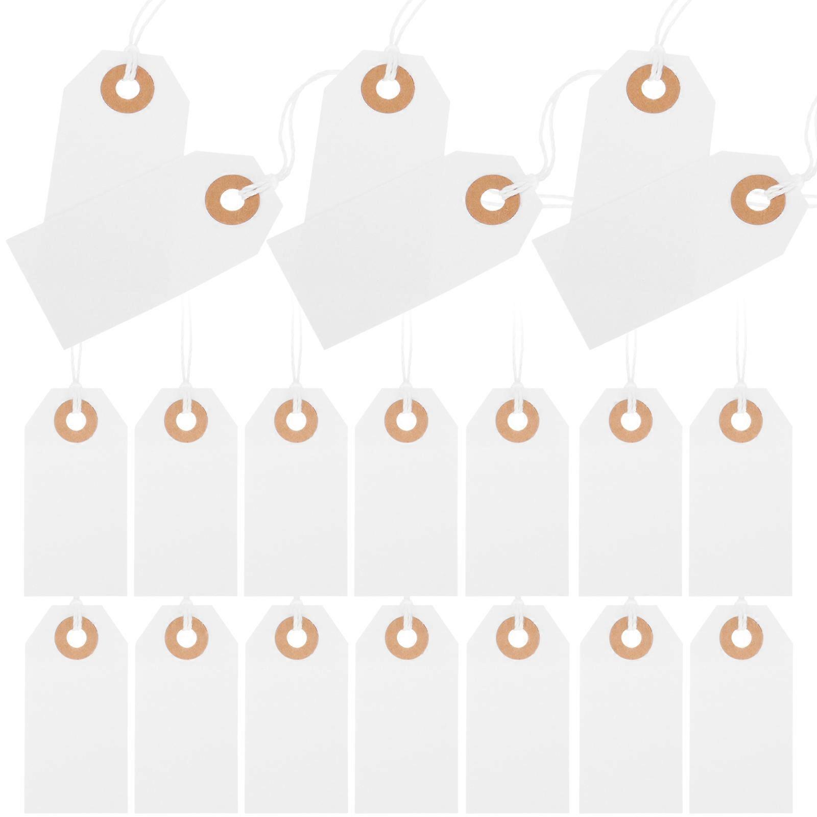Paper Blank Hanging Tags with String for Small Business Use 100Pcs