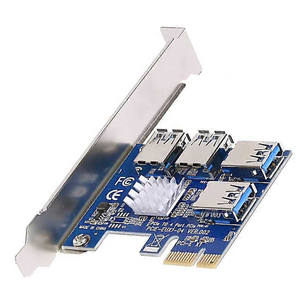 Pci-E Extender Riser Adapter for Computer Use with 7Pcs USB 3.0 Ports