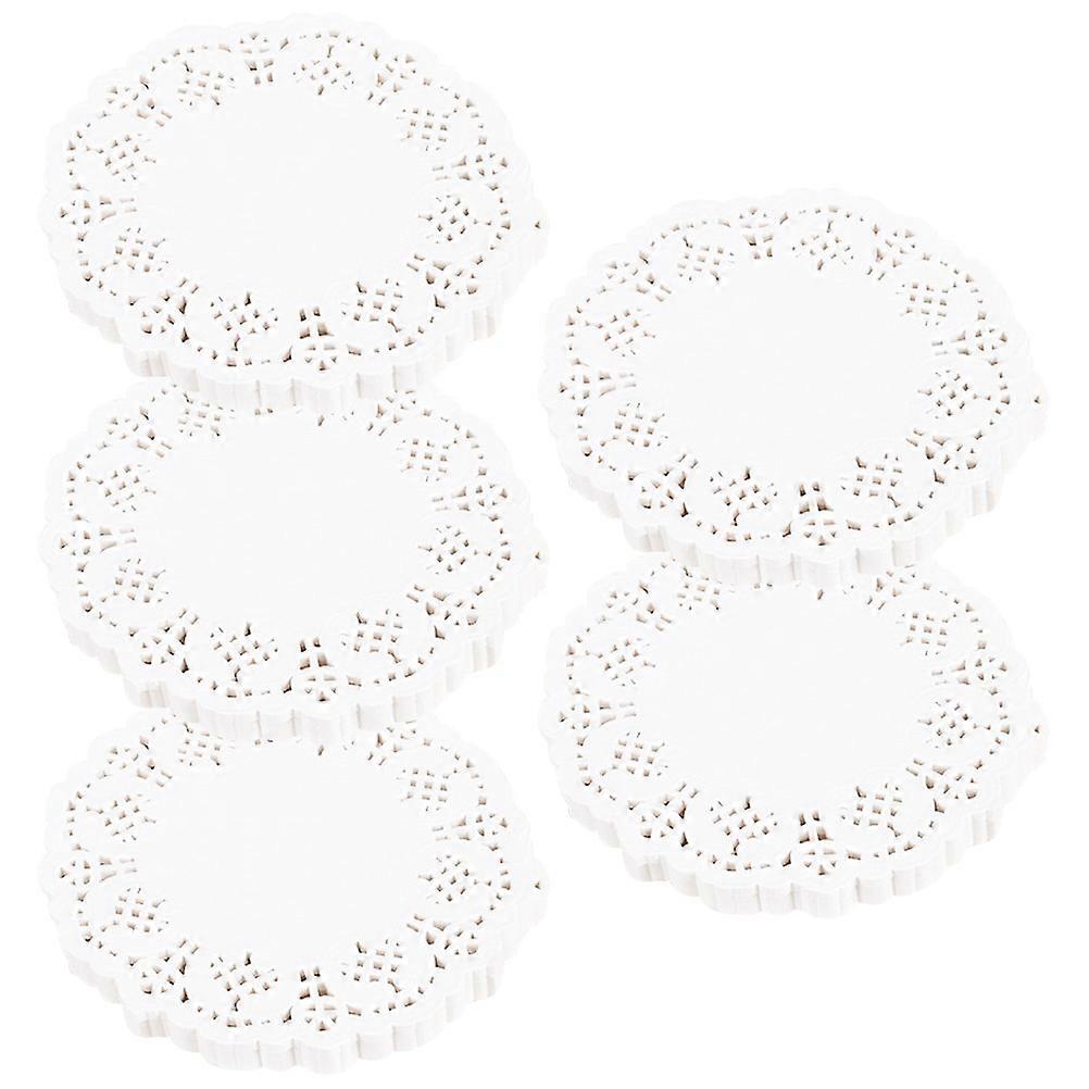 Disposable Oil-Absorb Paper Doilies for Cake Baking 10Sets White