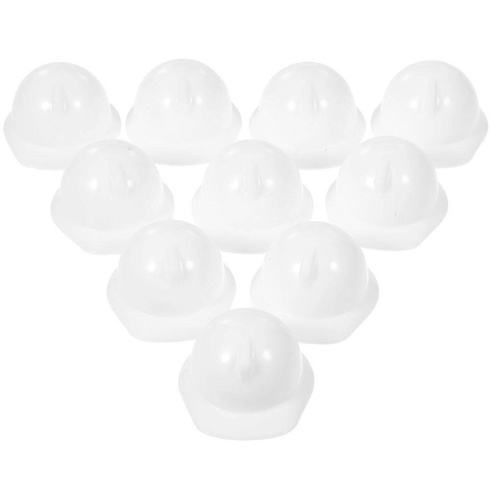 Miniature Construction Hat Plastic Mini Construction Cap for Decor 10Pcs Set