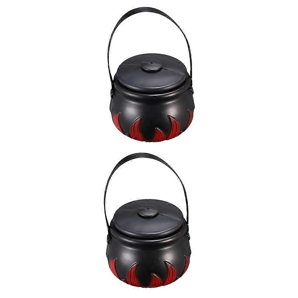 Halloween Candy Buckets Witch Black Containers for Candy Storage 1Set Set