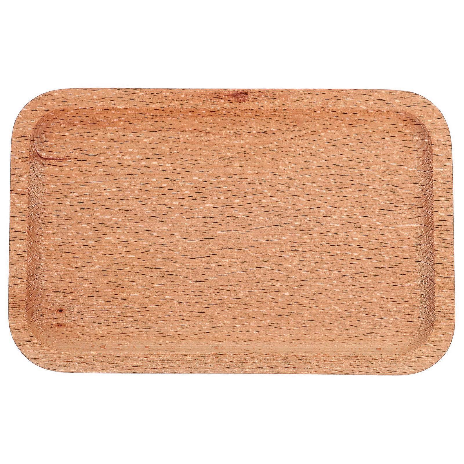 Rectangular Beech Tray Serving Tray for Home Use Multipurpose Snack Plate