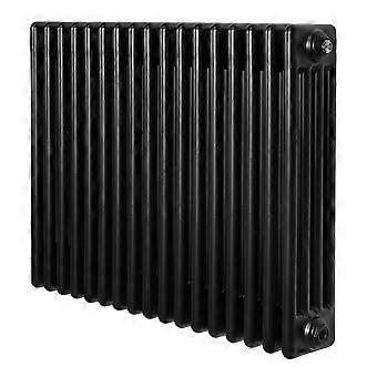 Traditional 4 Column Radiator 600mm x 785mm Modern Central Heating Heater Matt Black Carbon Steel