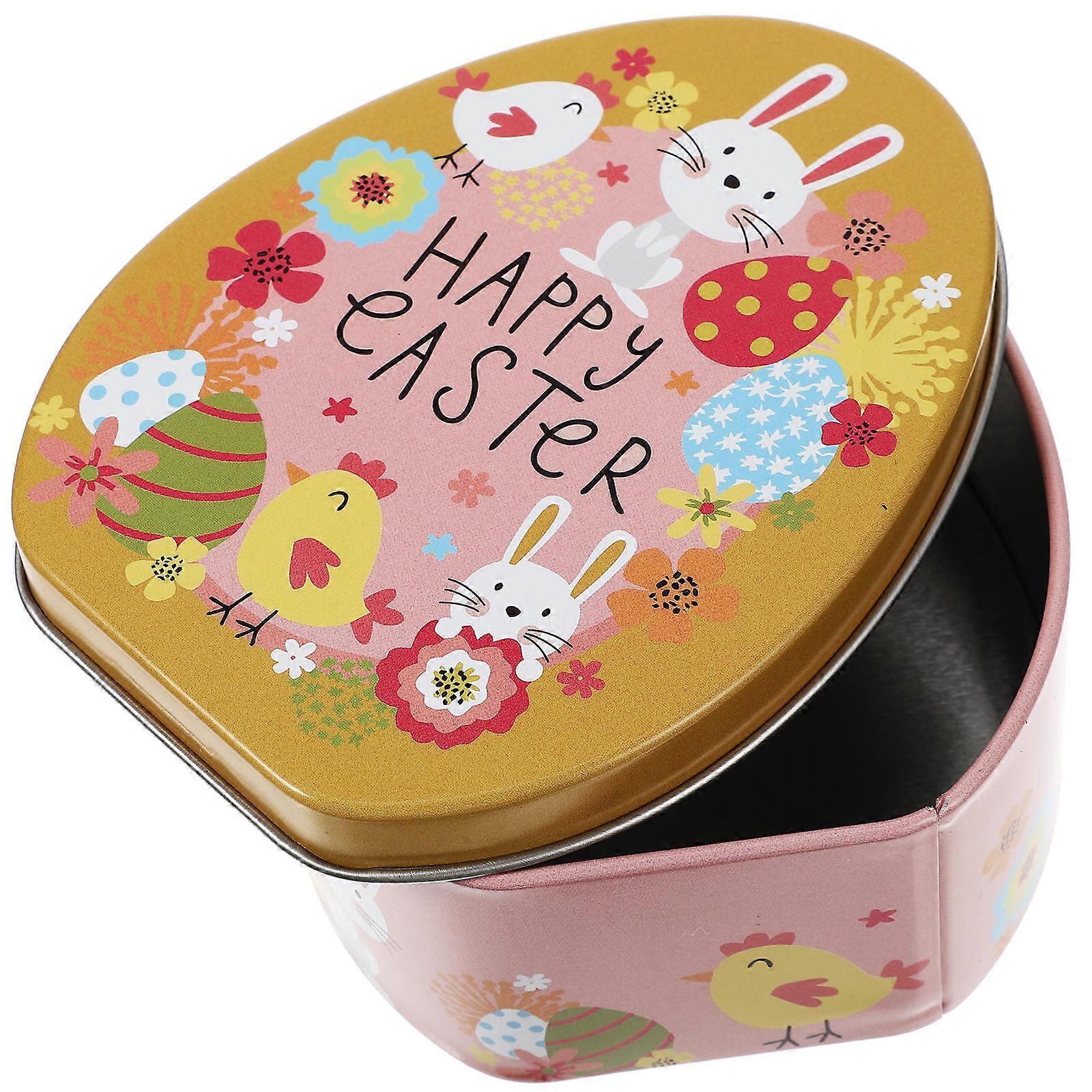 Easter Bunny Decoration Tinplate Storage Case for Candy Boxes