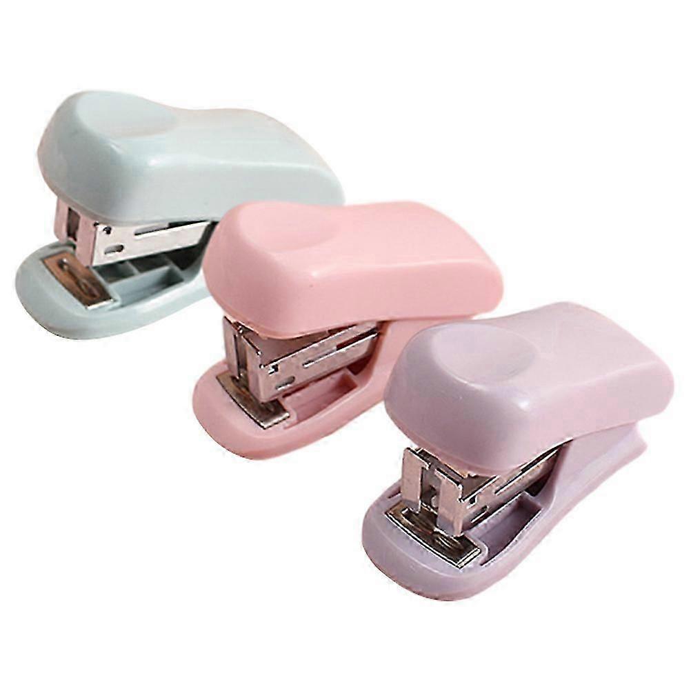 Mini Stapler Office Stapler for Binding 3Pcs Colored Small Manual Tool