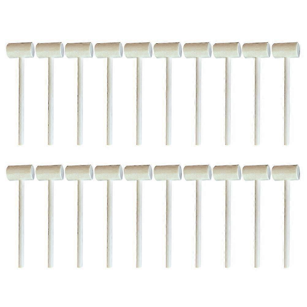 Hammer Educational Toy Mini Solid Wood Hitting Hammer for Knocking Use 40Pcs