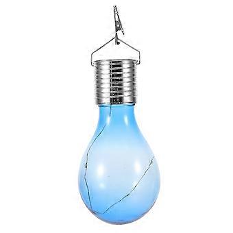 Wasserdichte solardrehbare hängende LED-Lichtlampenlampe für Gartencamping im Freien (blaue Schale)