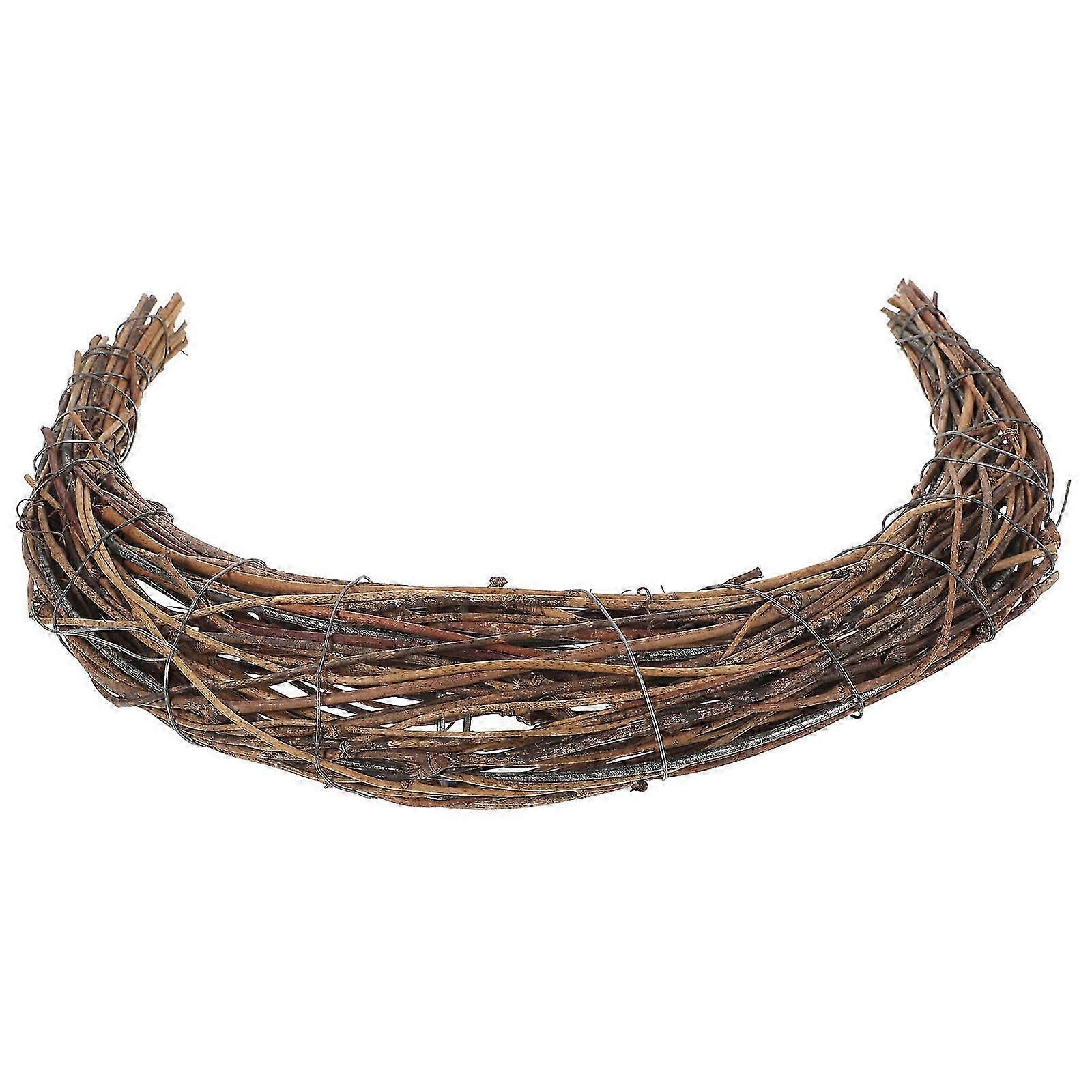 Moon Shape Rattan Wreath Ring for DIY Decoration