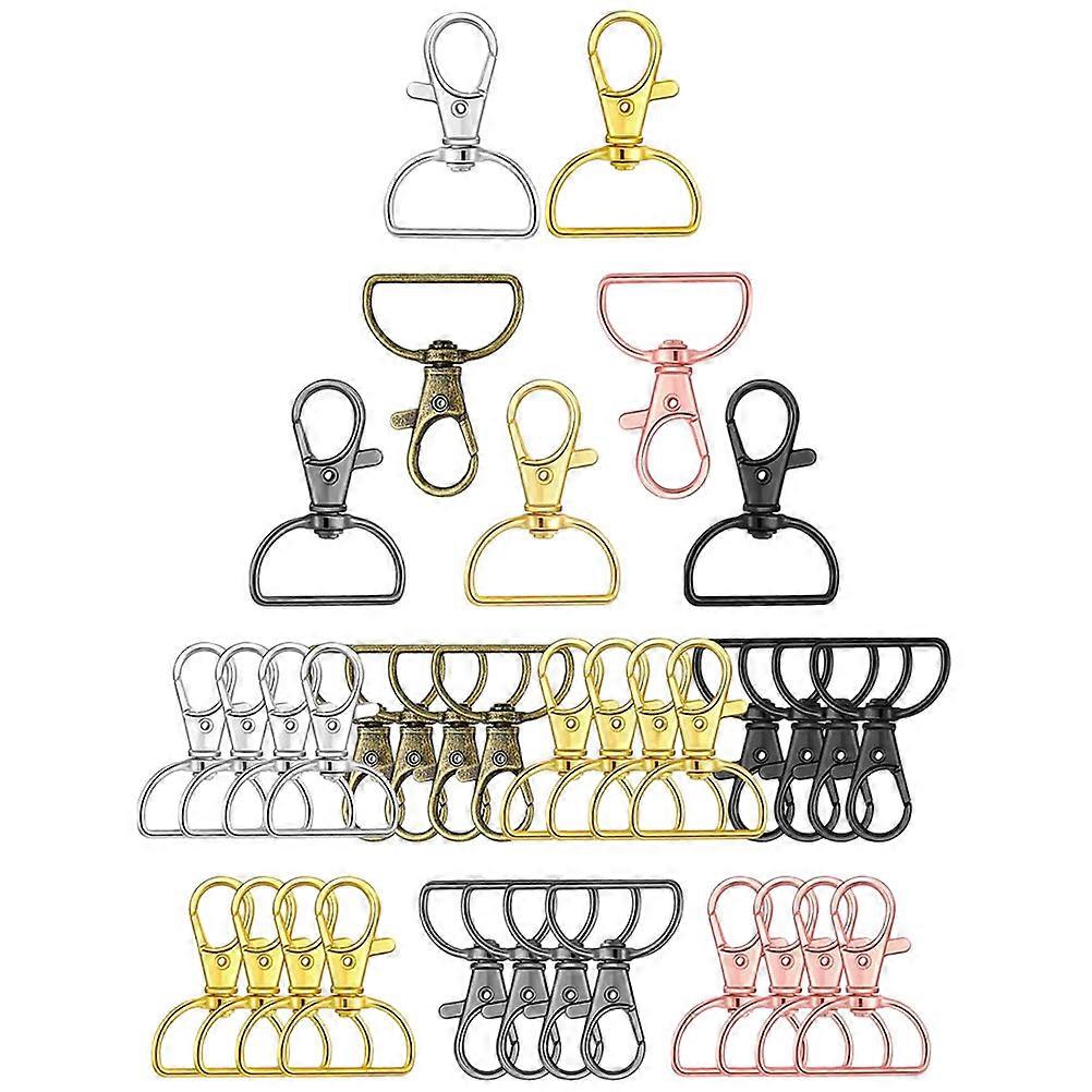 35pcs  Rotatable Buckle Rings Multi-function Key Rings Rotating Backpack Purse Accessories
