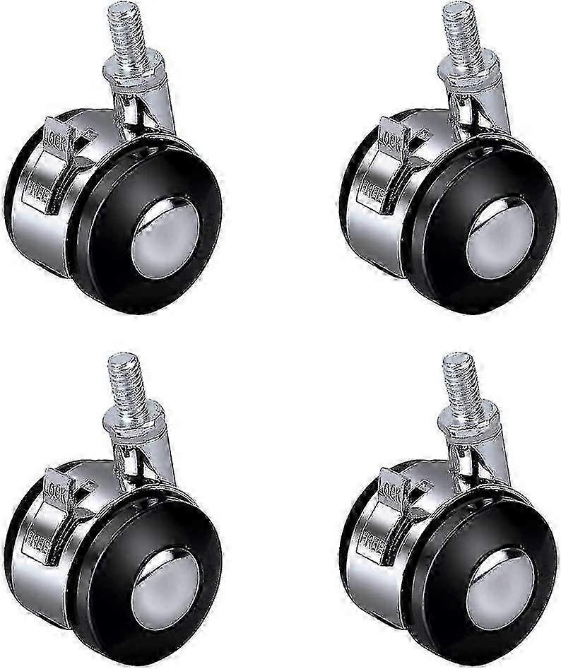 4pcs universal swivel wheels,alloy,with brake function,2 incm8*15mm