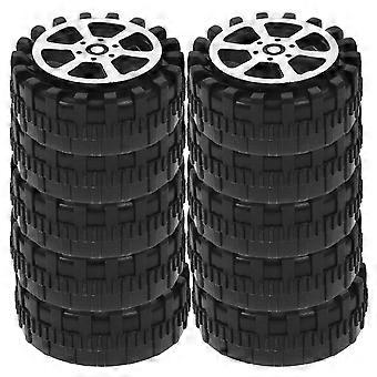 30 Pcs 4.2CM Diameter Toy Car Accessories DIY Round Plastic Small Wheels DIY Handmade Car Crafts Supplies (Black)