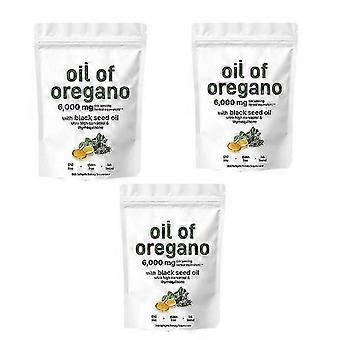 3X Oil of Oregano Black seed oil 6000mg Nutrition Gels & Chews 300 Count