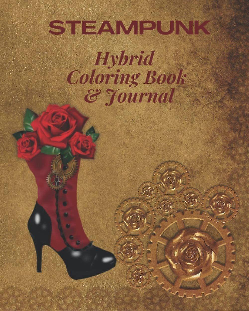 Steampunk hybrid coloring book journal