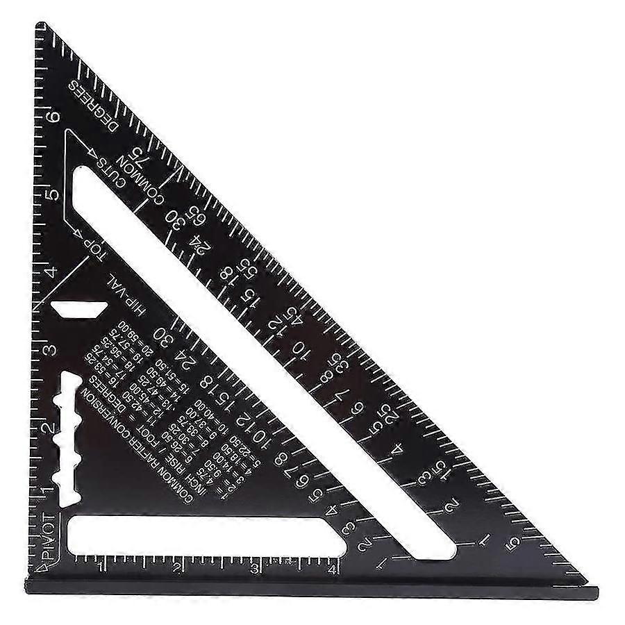 Regla triangular imperial de aluminio con acabado de óxido