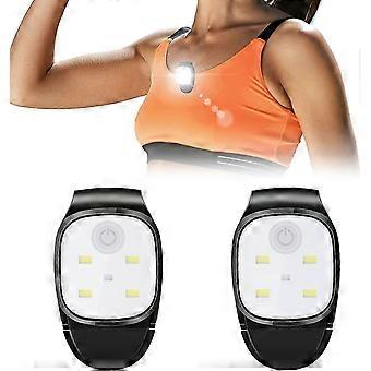 Clip-on Running Lights Outdoor Night USB Rechargeable LED Light Reflective Plastic Racing Train Safety Light Running Accessories for Runners