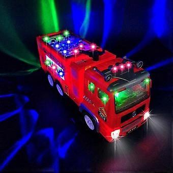 ZGEER Children's Car Toy - Fire Engine - Red - Plastic - Batteries