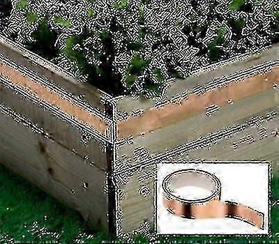 Copper Snail Barrier Tape, 10mm x 20m Self-Adhesive Repellent for Garden Planters - Snail and Slug Deterrent