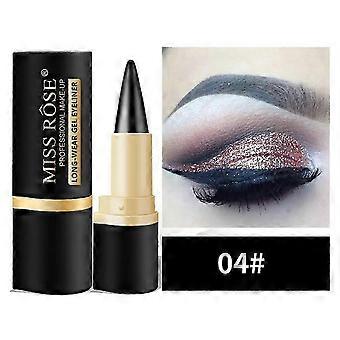 Rationalu Gel Eyeliner Natürliche Schwarze Eyeliner-Creme Wasserfest Wischfest