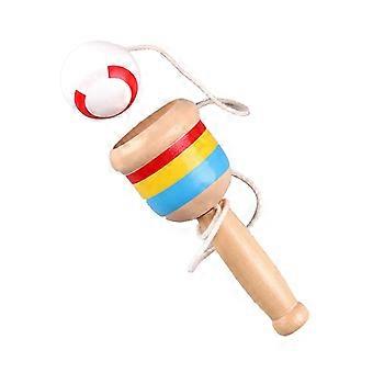 Mini Wood Catch Ball Cup Toy for Traditional Game Competition Kindergarten White