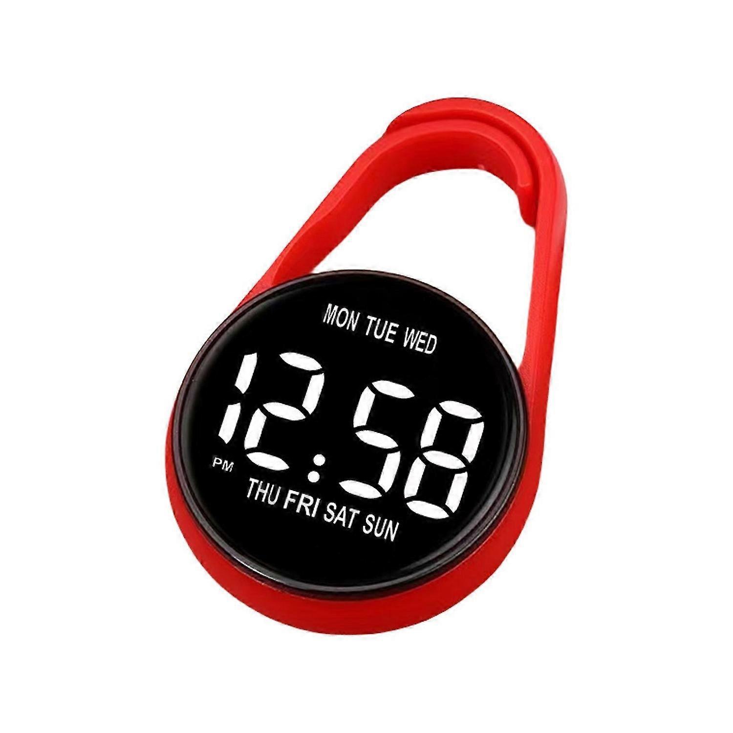 Compactly Waterproof Electronic Clock with Hook Features Touch screens Night lights Function For Learning Environment White