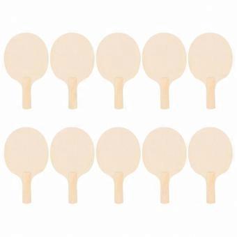 10pcs DIY Wooden Ping Pong Paddles Blanks Unfinished Table Tennis Racket for Painting Unique Pong Pa