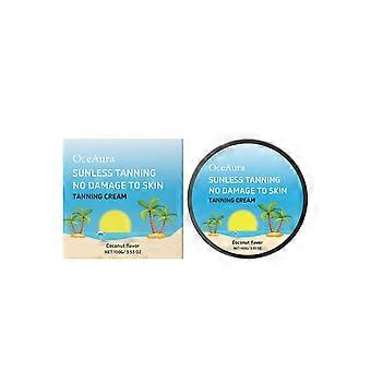 Creme autobronzeador com sabor de coco, hidratante e corretor de cor para o corpo, 100g